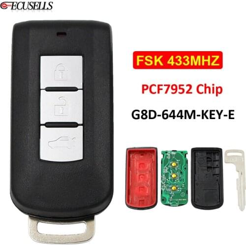 3 Button Remote Key FSK 433Mhz ID46 PCF7952 Chip G8D-644M-KEY-E for Mitsubishi ASX Outlander Sport Pajero Shogun Montero Lancer