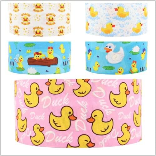 Q&N ribbon cute animal Duck carton Grosgrain Ribbons Making Hair Bows Wedding Decorative Gift Box Wrapping DIY Crafts