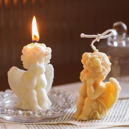 Christmas Angel Soy Wax White Beeswax Creative Retro Decorative Swing Living Room Endurance Aromatherapy Candle Wholesale