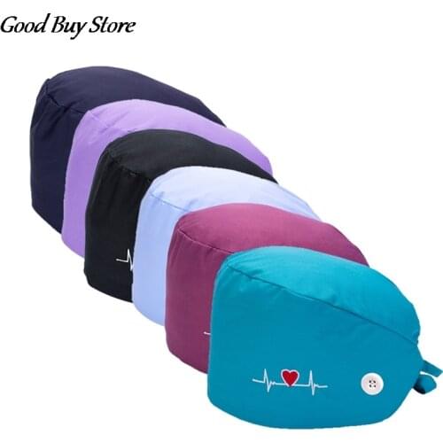 Pet Shop Working Headwear Doctor Nurse Turban Head Wrap Health Services Headwrap Breathable Cotton Nursing Headband Bouffant Hat