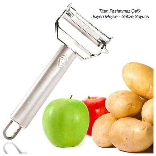 Modern Trend 2021 Suitable Julienne Fruit Vegetable Peeler Titan Stainless Steel kitchen accessories для кухни cocina accesorio cozinha