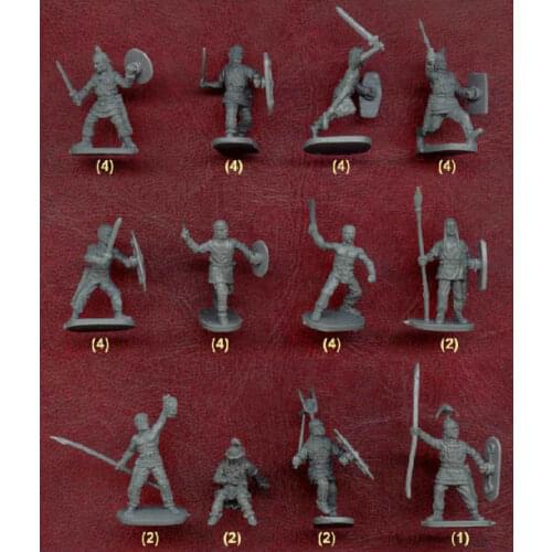 Super mini pvc figure 1 / 72 h064 ancient Gaul Warriors 37pcs/set