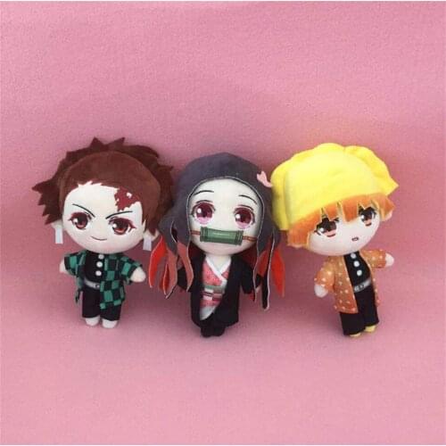 Tronzo Demon Slayer Kimetsu no Yaiba Kamado Tanjirou Nezuko Zenitsu Cute Dolls Plush Figure Model Collectible Gifts