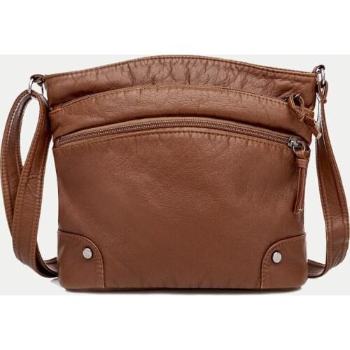 New Arrival Vintage Shoulder Bags For Women Retro PU Leather Crossbody Bag Female HandBag bolsa feminina Phone Purse