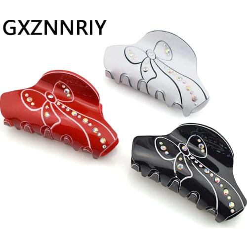 Acrylic Hair Claw for Women Accessories AB Rhinestone Claws Clips Crab Fashion Hairclip Hairpin Clamp Clip Headwear Jewelry Gift