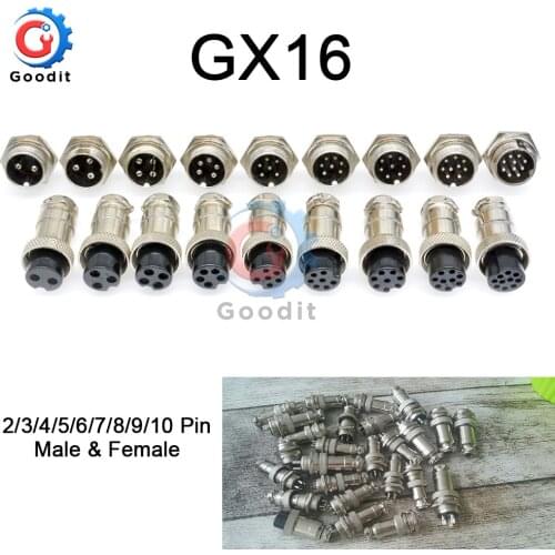 1set GX16 2/3/4/5/6/7/8/9/10 Pin Male & Female 16mm L70-78 Aviation Connector Socket Plug Wire Panel Circular Connector Cap Lid