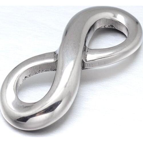 10pcs Infinity Shape 304 Stainless Steel Links/Connectors for Jewelry Making DIY Bracelet Necklace 27x11x4mm Hole: 8x5mm