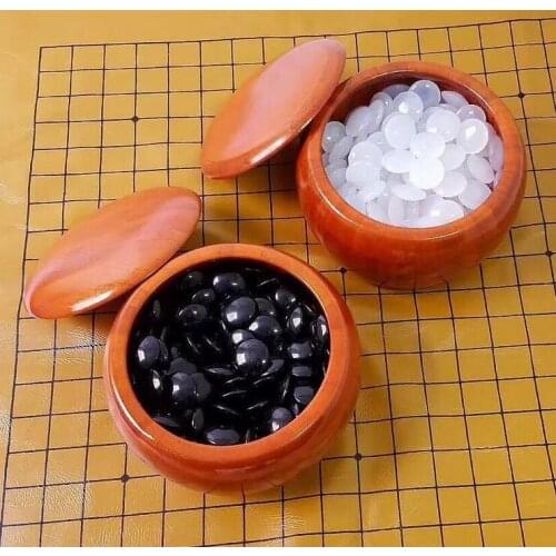 22mm Chinese Natural Ancient Amusement bead Game Set Pair Statue