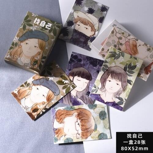 28 Sheets/Set Look For Yourself Lomo Card Mini Paper Postcard/Greeting Card/Birthday Gift Card