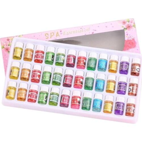 36pcs 3ML Aroma Essential Oil Set Water Soluble Sweet Fragrance Aromatherapy Natural Refill Essences For Humidifier Home Use