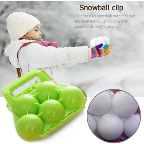 5 Snowballs Maker Clip Children Outdoor Sports Winter Plastic Snowball Beach Sand Mold Tool Kids Outdoor Snow Sand Ball Maker