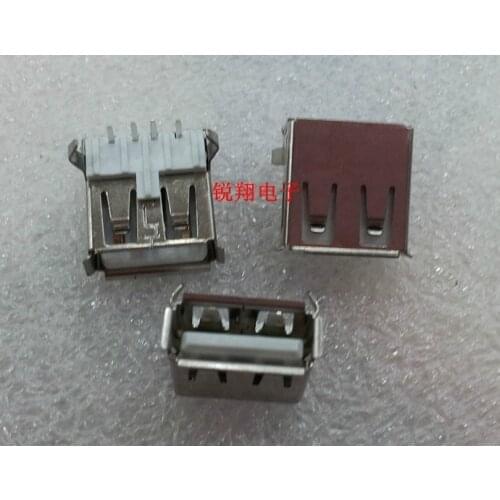 Free shipping copper receptacle looper A Female USB-A type connector female (90-degree bend feet)