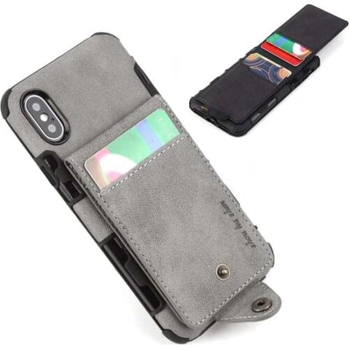 Denim Phone Cover for iPhone XS Max XR X Case With Card Pocket Case for iPhone 6 6S 7 8 Plus Soft Cover Button Purse Phone bag