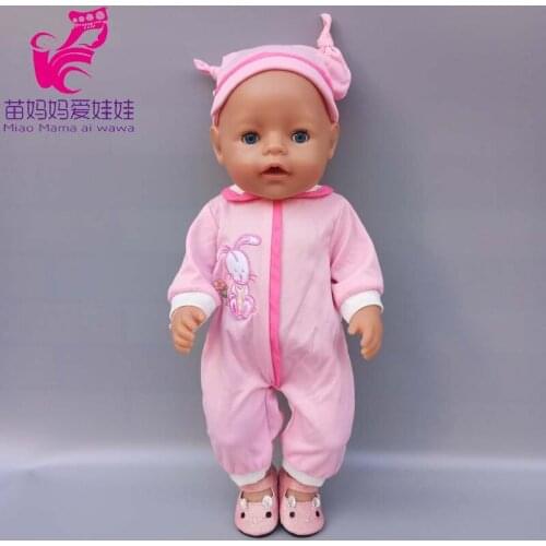 Baby Doll Dress+ Underwear + Bow Hat for 18 Inch Girl Doll Pink Dress