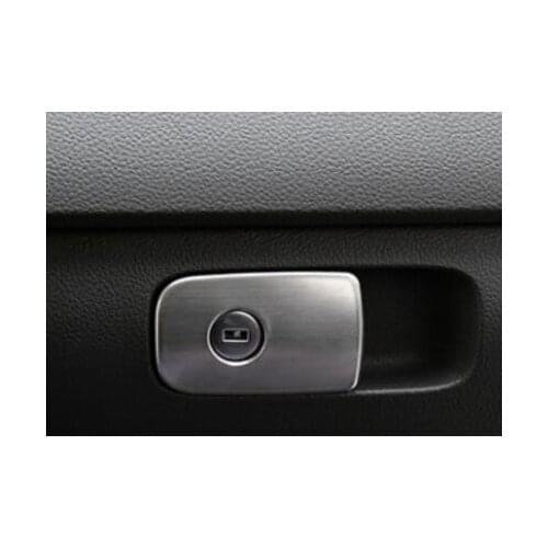 1pc stainless steel Glove box Switch decoration cover frame sticker For Volkswagen Tiguan 2010-2016 Car-styling auto accessories