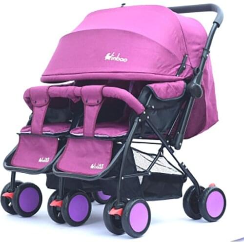 Twins Baby Stroller Folding Double Baby Stroller for Twins Travel Umbrella Car Baby Carriage Can Lie Down Pram Wheelchair 0~36 M