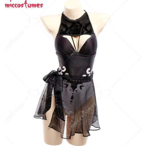 Haikyuu No.2 Type B 2B Cosplay Costume Woman Two Piece Bikini Anime Swimsuit Set Halter Neck Anime Swimwear Bathing Suit