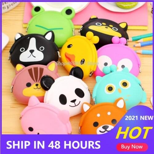 Girls Animals Mini Coin Purse Silicone Mini Coin Bag Change Wallet Purse Small Women Key Wallet coin Wallet Children Kids