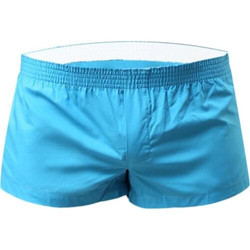 70% Hot Sell Men Solid Color Summer Sports Gym Elastic Waist Shorts Beach Swimming Trunks