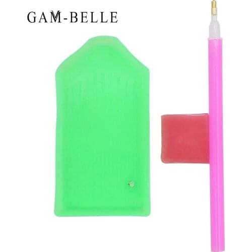 GAM-BELLE Nail Art Set Rhinestone Point Dotting Glue Pen Paste Mud Sticker Nail Diamond Storage Box Nail Manicure Tool Kit Set