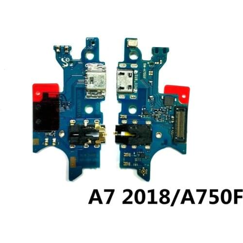 New Microphone Module+USB Charging Port Board Flex Cable For Samsung A7 2018 A750F