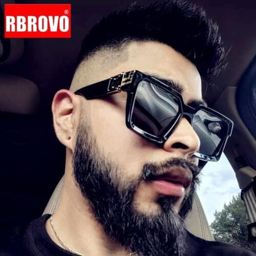RBROVO 2021 Vintage Sunglasses Men Brand Designer Men Eyeglasses Luxury Mirror Glasses Men/Women High Quality Female Oculos