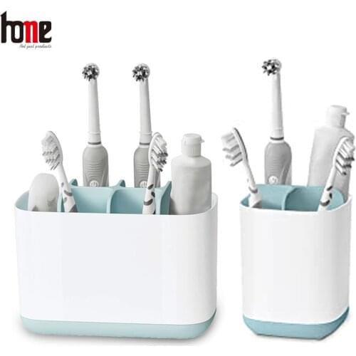 Electric Toothbrush Holder Storage Toothpaste Stand Plastic Container Makeup Case Shaving Brush Bathroom Organizer Accessories