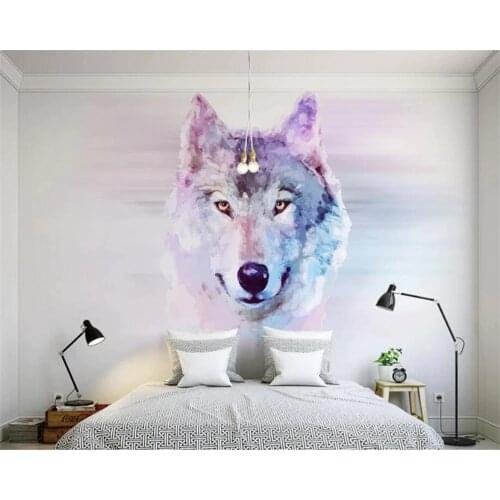 Beibehang Custom Photo Wallpaper 3D Animal Wolf Mural Wallpaper Living Room Bedroom Sofa Background decorative wall 3d wallpaper
