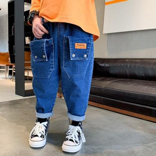 Lasted Baby Spring Autumn Jeans Pants For Boys Children Kids Trousers Clothing Teenagers Gift Home Outdoor High Quality