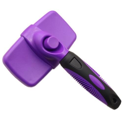 Self Cleaning Slicker Brush – Gently Removes Loose Undercoat, Mats and Tangled Hair – Your Dog or Cat Will Love Being Brushed wi