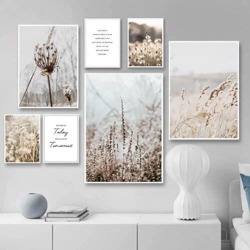 Scandinavian Nature Plant Flower Canvas Painting Nordic Landscape Wall Poster Botanical Print Wall Art Picture Home Decor TB130
