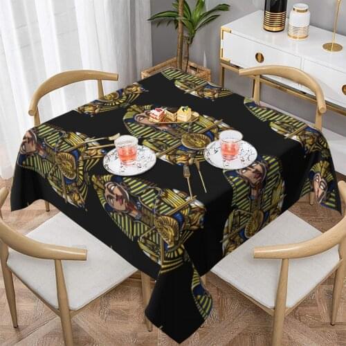 King Tut Tablecloth Wholesale Elegant Table Cover Garden Printed Protection Polyester Table Cloth