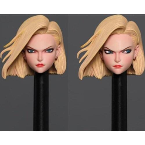 1/6 scale cyborg No. 18 head sculpture M003 face up version model toy fit 12 inch action figure