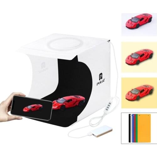 Photo Studio Box Adjustable Brightness Photography Tent Kit LED Ring Backdrops Dimmable Photo Studio Light Box Shooting Tent