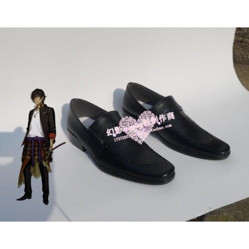 Touken Ranbu Ookurikara Black Halloween Daily Mens Cosplay Shoes H016