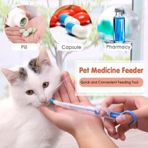 Universal Pet Dog Cat Puppy Pills Dispenser Feeding Kit Given Medicine Control Rod Home Pet Tube Dog Feeder Tools New TXTB1