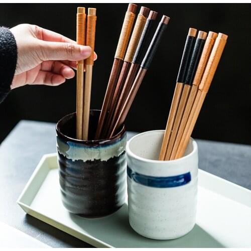 Japanese-style pointed chopsticks creative high-grade mahogany chopsticks beech chopsticks household restaurant sushi chopstick