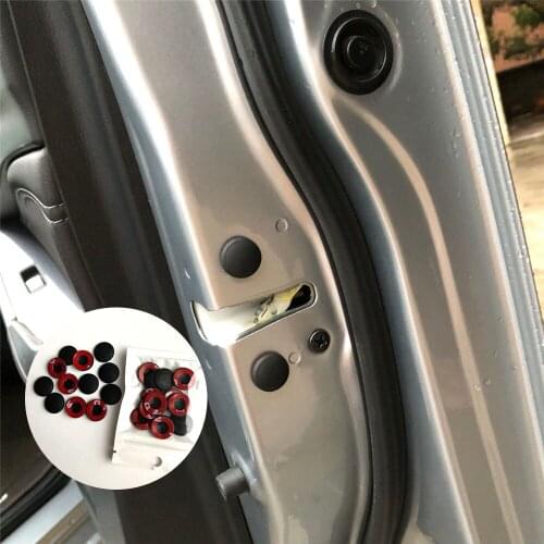12pcs Car Door Lock Screw Protector Stickers case For Peugeot 206 207 301 307 308 407 408 508 2008 3008 4008