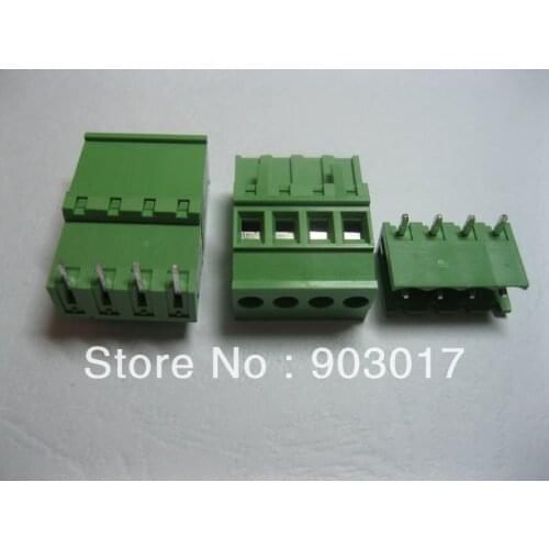 120 Pcs Per Lot 5.08A 5.08mm Angle 4 pin Screw Terminal Block Connector Pluggable Type 2EDCD-2EDCR-5.08A HOT Sale