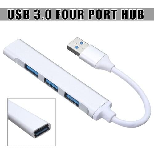 High Speed USB 3.0 Hub Expansion Adapter Portable Aluminum Alloy 4 Ports Multi Splitter Adapters For PC Laptop Computer
