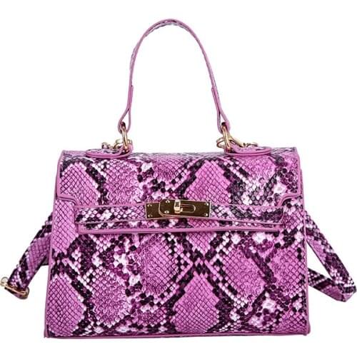 Womens Handbag Women Python Pattern High-capacity Womens Leisure Messenger Handbag Shoulder Bag Fashion Shoulder Bag