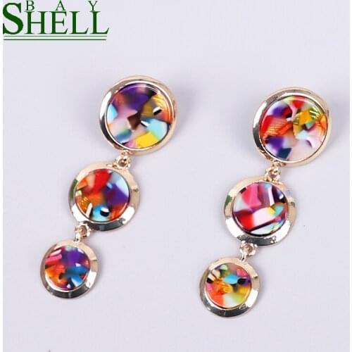 Shell Bay Punk/Long Earrings Jewelry Women Minimalist Fashion Earrings Cute Small Earings Boho girls Wholesale Simple Earring cc