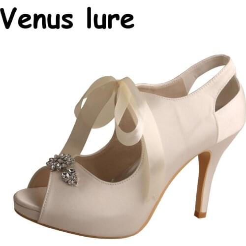 Mary Janes off white Ladies Shoes 10 Heels Bridal Shoes High Heels Platform