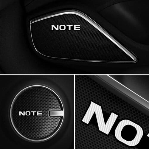 10pcs car audio decorate 3D Aluminum Badge Emblem Sticker For Nissan NOTE E11 E12 Accessories Car Styling