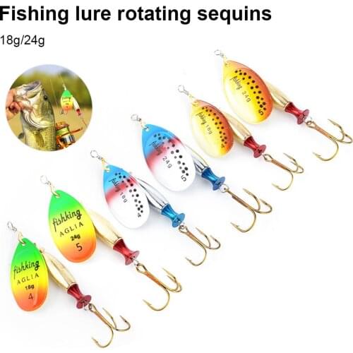 18g/24g Fishing Lures Fishing Spoon Long Cast Spinner Bait with Hook Trout Bass Pike Hard Jerkbait Swimbait Fishing Accessories