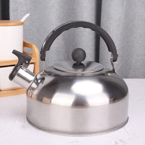 2/3/4L Stainless Steel Whistling Kettle Flat Bottom Water Kettle Teapot Kitchenware For Gas Stove Induction Cooker