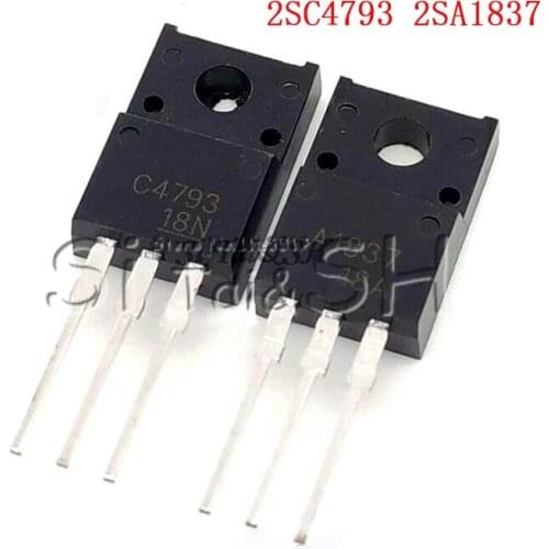 20PCS 10pair= 10pcs 2SC4793 TO220 and 10pcs 2SA1837 TO-220 C4793 A1837 230V 1A Transistor new original