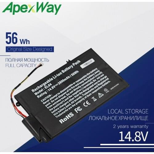 Apexway Laptop Battery EL04 EL04XL ELO4XL HSTNN-IB3R UB3R TPN-C102 For HP ENVPR4 I5-3317U ENVY 4 4T-1000 Envy TouchSmart 4