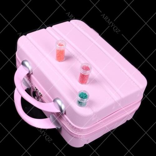 ARMYQZ 140 Bottles Diamond Painting Tools Container Storage Bag Carry Case Diamond Painting Bag Zipper Accessories Double Layer