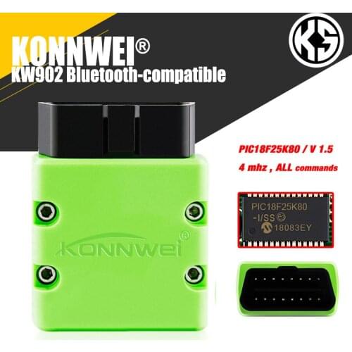 KONNWEI ELM327 V1.5 OBD2 Scanner KW902 Bluetooth-compatible Auto Scanner MINI ELM 327 OBD 2 KW902 Code Reader for Android Phone
